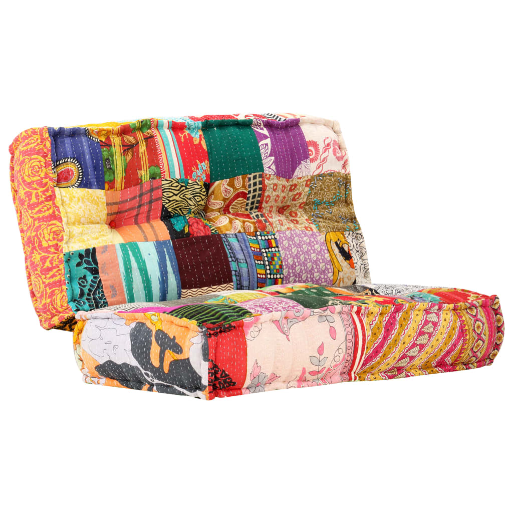 Πουφ Patchwork 100 x 100 x 20 εκ. Υφασμάτινο - PAKOBAZAAR