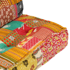 Πουφ Patchwork 100 x 100 x 20 εκ. Υφασμάτινο - PAKOBAZAAR