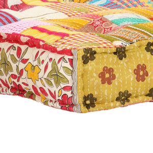 Πουφ Patchwork 100 x 100 x 20 εκ. Υφασμάτινο - PAKOBAZAAR