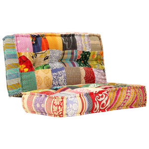 Πουφ Patchwork 100 x 100 x 20 εκ. Υφασμάτινο - PAKOBAZAAR