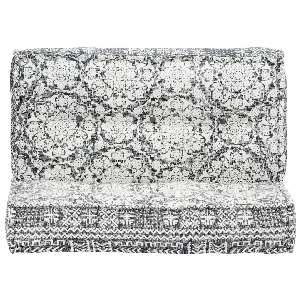 283795  Pouffe 100x100x20 cm Light Grey Fabric