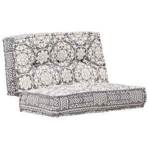 283795  Pouffe 100x100x20 cm Light Grey Fabric