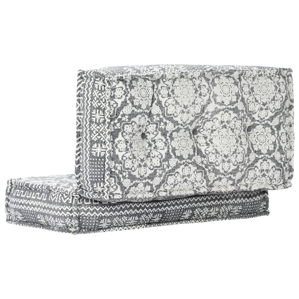 283795  Pouffe 100x100x20 cm Light Grey Fabric