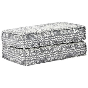 283795  Pouffe 100x100x20 cm Light Grey Fabric