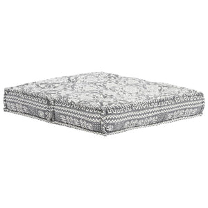 283795  Pouffe 100x100x20 cm Light Grey Fabric