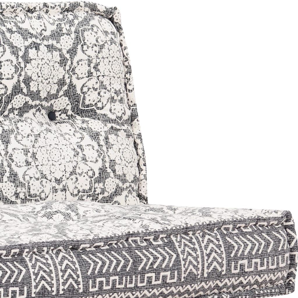 283795  Pouffe 100x100x20 cm Light Grey Fabric