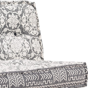 283795  Pouffe 100x100x20 cm Light Grey Fabric