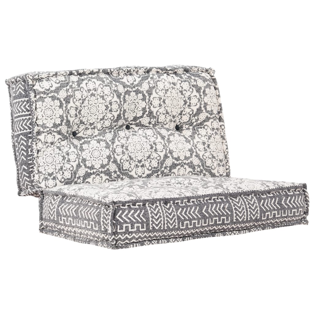 283795  Pouffe 100x100x20 cm Light Grey Fabric