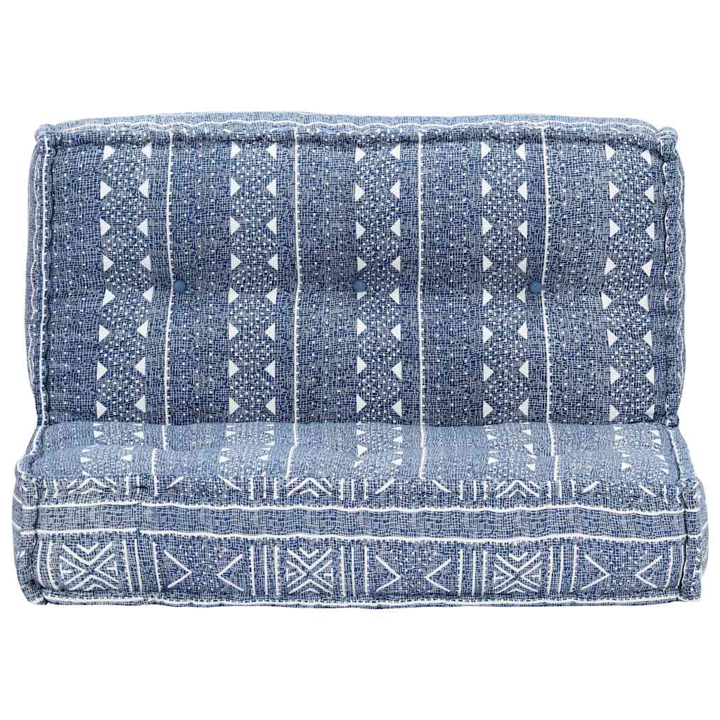 283796  Pouffe 100x100x20 cm Indigo Fabric