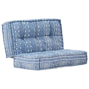 283796  Pouffe 100x100x20 cm Indigo Fabric
