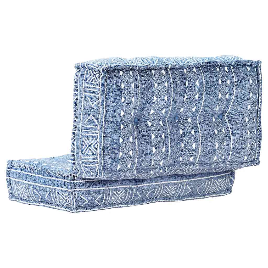 283796  Pouffe 100x100x20 cm Indigo Fabric