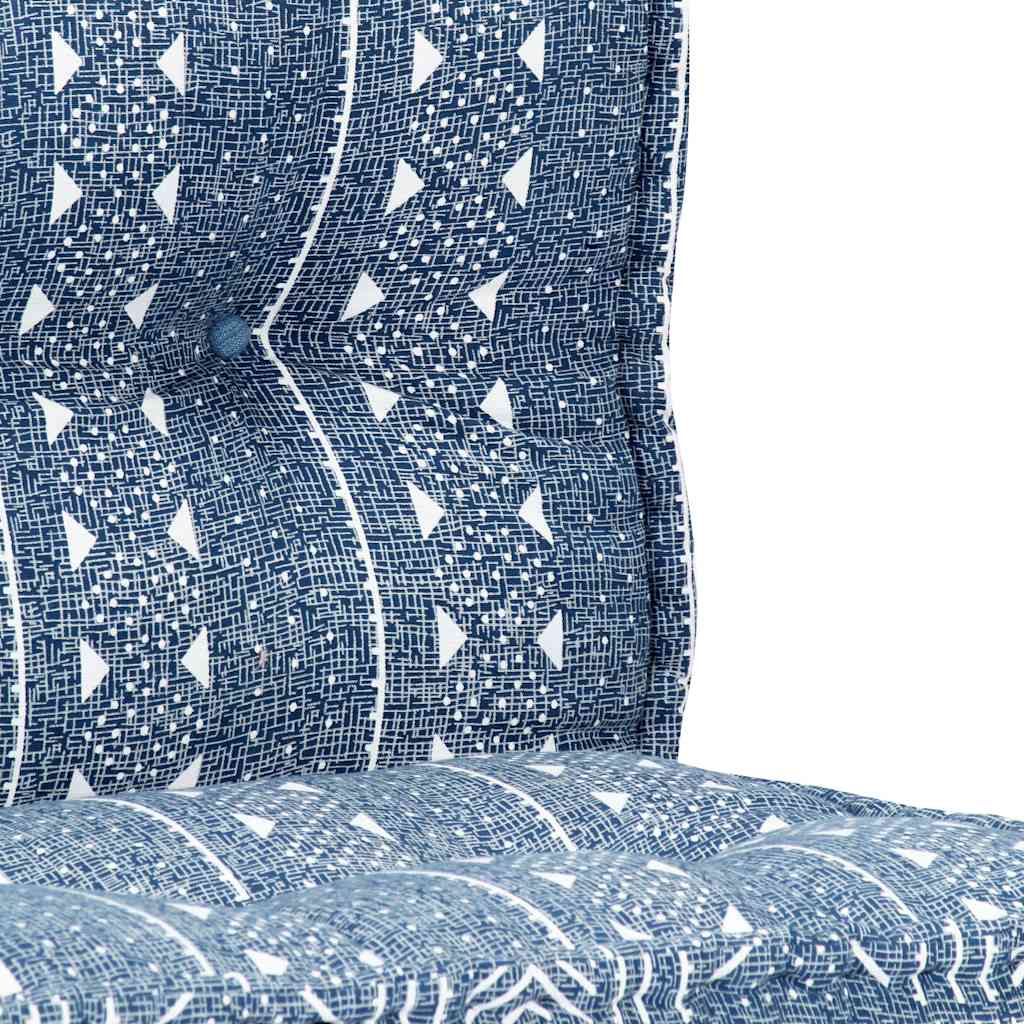 283796  Pouffe 100x100x20 cm Indigo Fabric