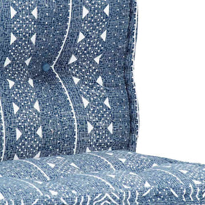 283796  Pouffe 100x100x20 cm Indigo Fabric