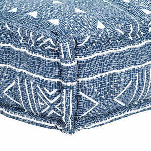 283796  Pouffe 100x100x20 cm Indigo Fabric