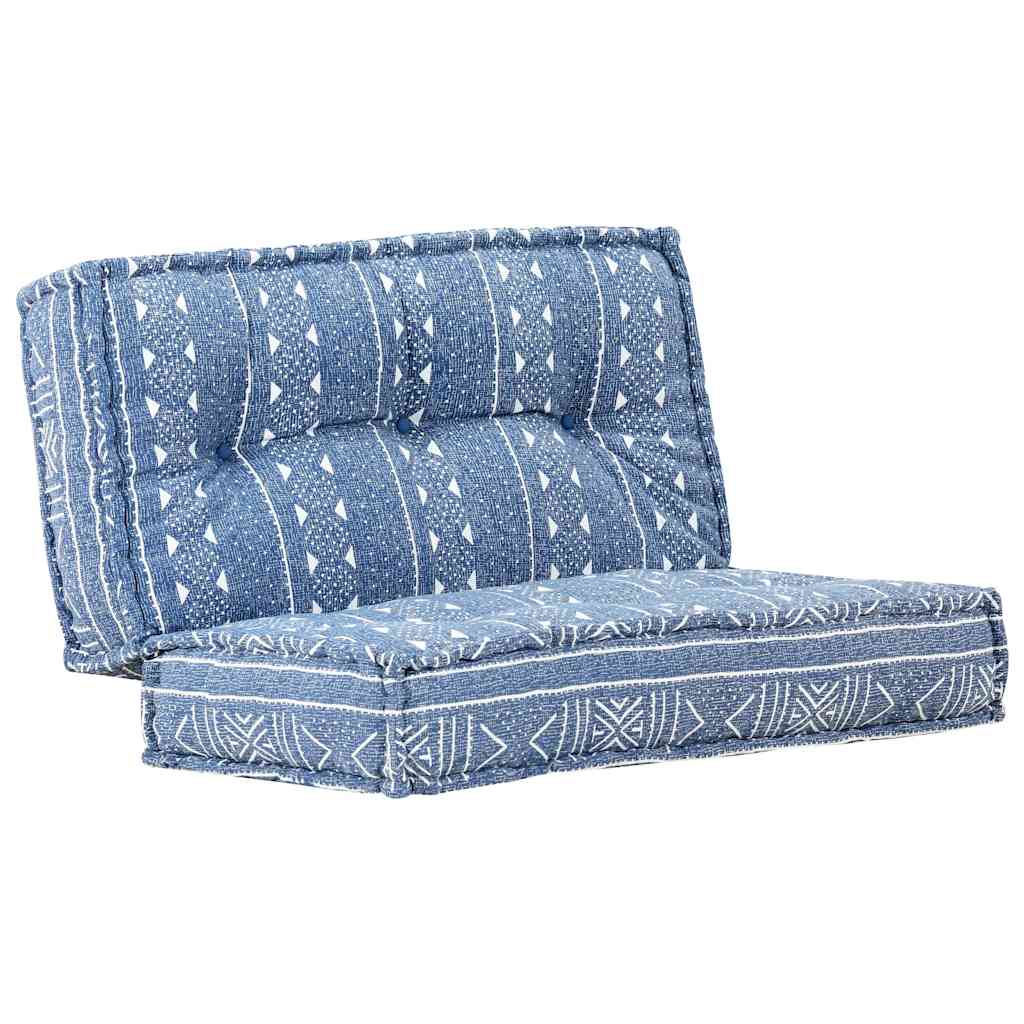 283796  Pouffe 100x100x20 cm Indigo Fabric