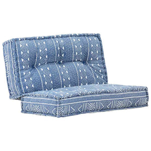 283796  Pouffe 100x100x20 cm Indigo Fabric