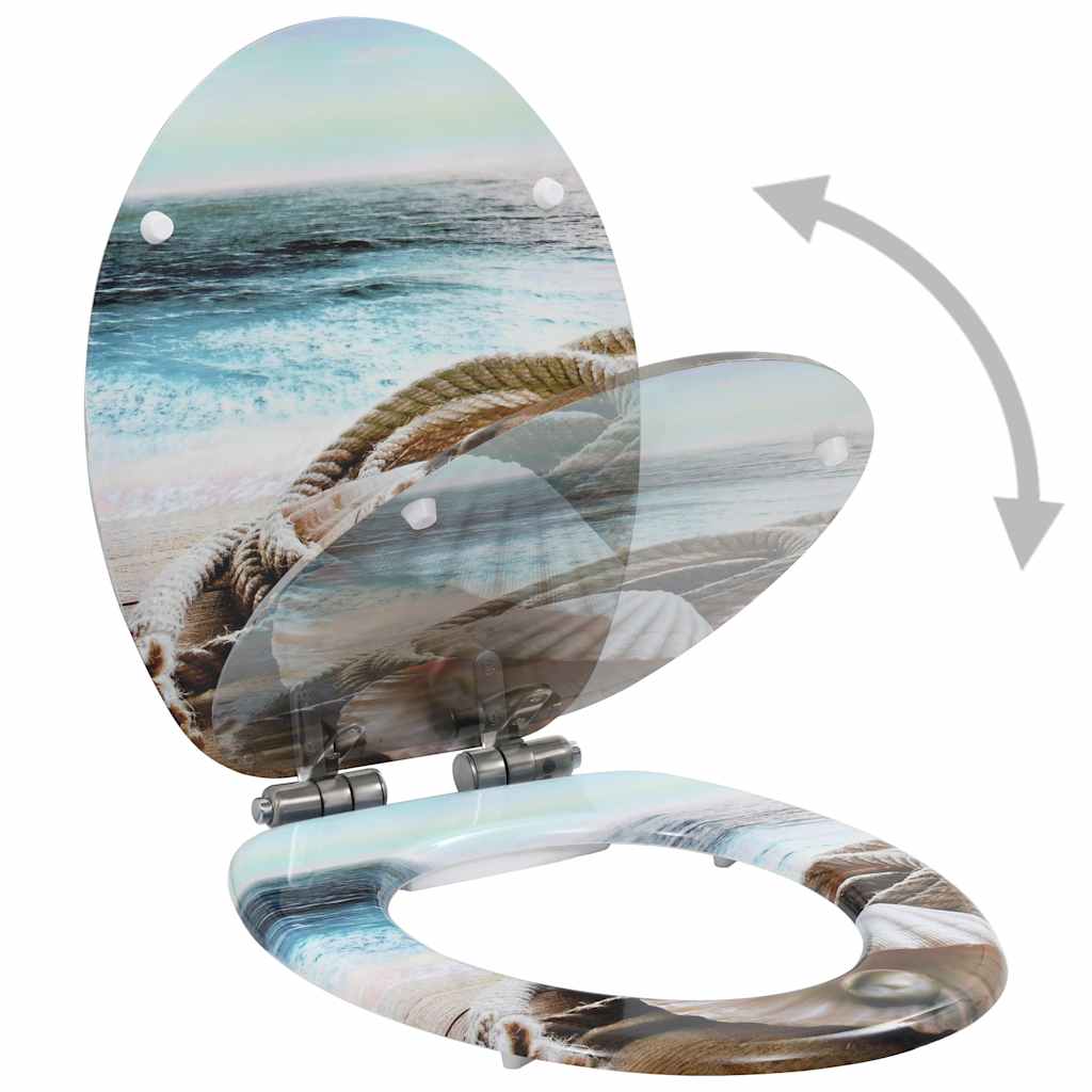 Καλύμματα Λεκάνης Soft Close 2 τεμ. Σχέδιο Κοχύλι από MDF - PAKOBAZAAR