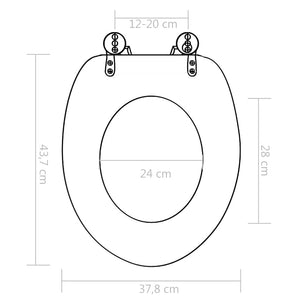 Καλύμματα Λεκάνης Soft Close 2 τεμ. Σχέδιο Κοχύλι από MDF - PAKOBAZAAR