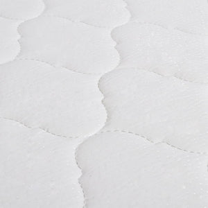 Κρεβάτι Μπεζ 120 x 200 εκ. Υφασμάτινο με Στρώμα Αφρού Μνήμης