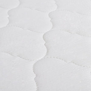 Κρεβάτι Καφέ 140 x 200 εκ. Υφασμάτινο με Στρώμα Αφρού Μνήμης