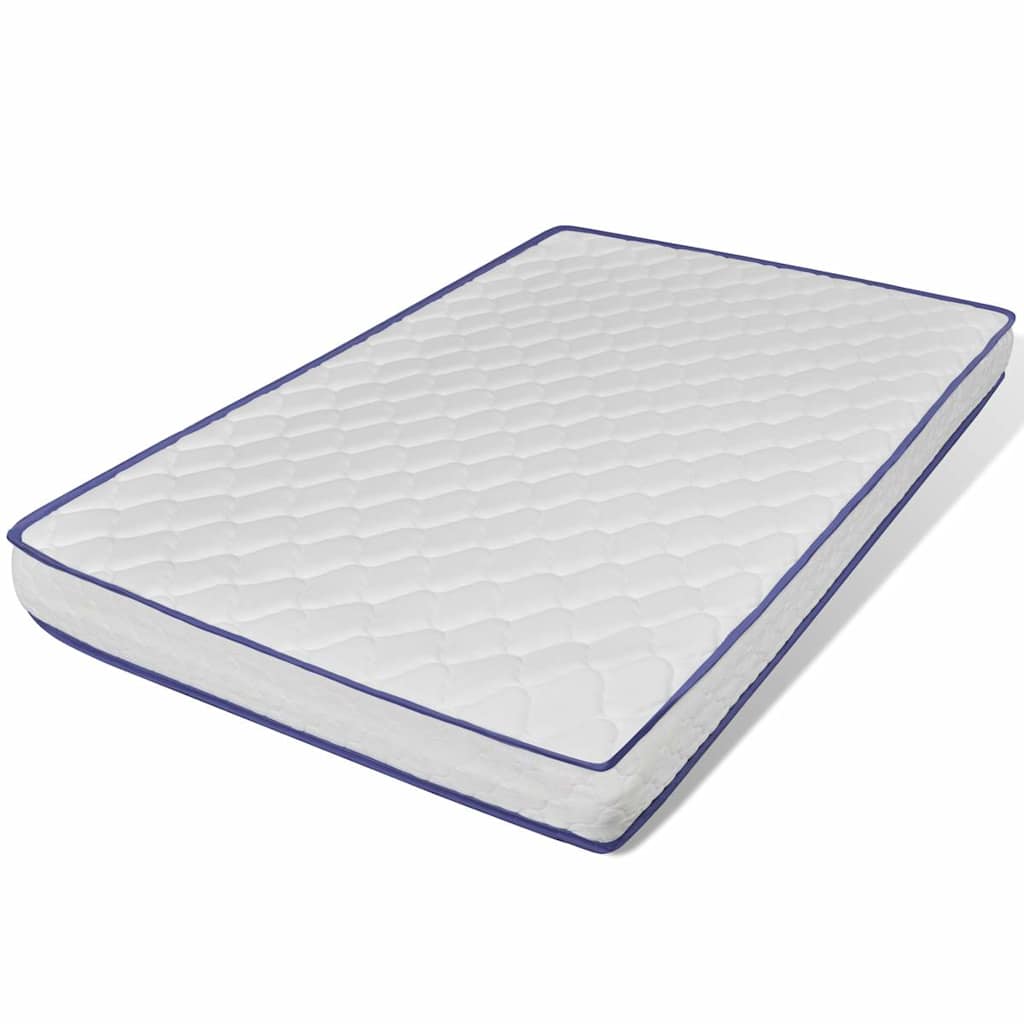 Κρεβάτι Μπεζ 120 x 200 εκ. Υφασμάτινο με Στρώμα Αφρού Μνήμης