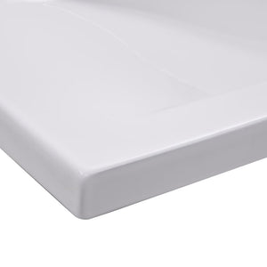 Νιπτήρας Ένθετος Λευκός 101 x 39,5 x 18,5 εκ. Κεραμικός - PAKOBAZAAR