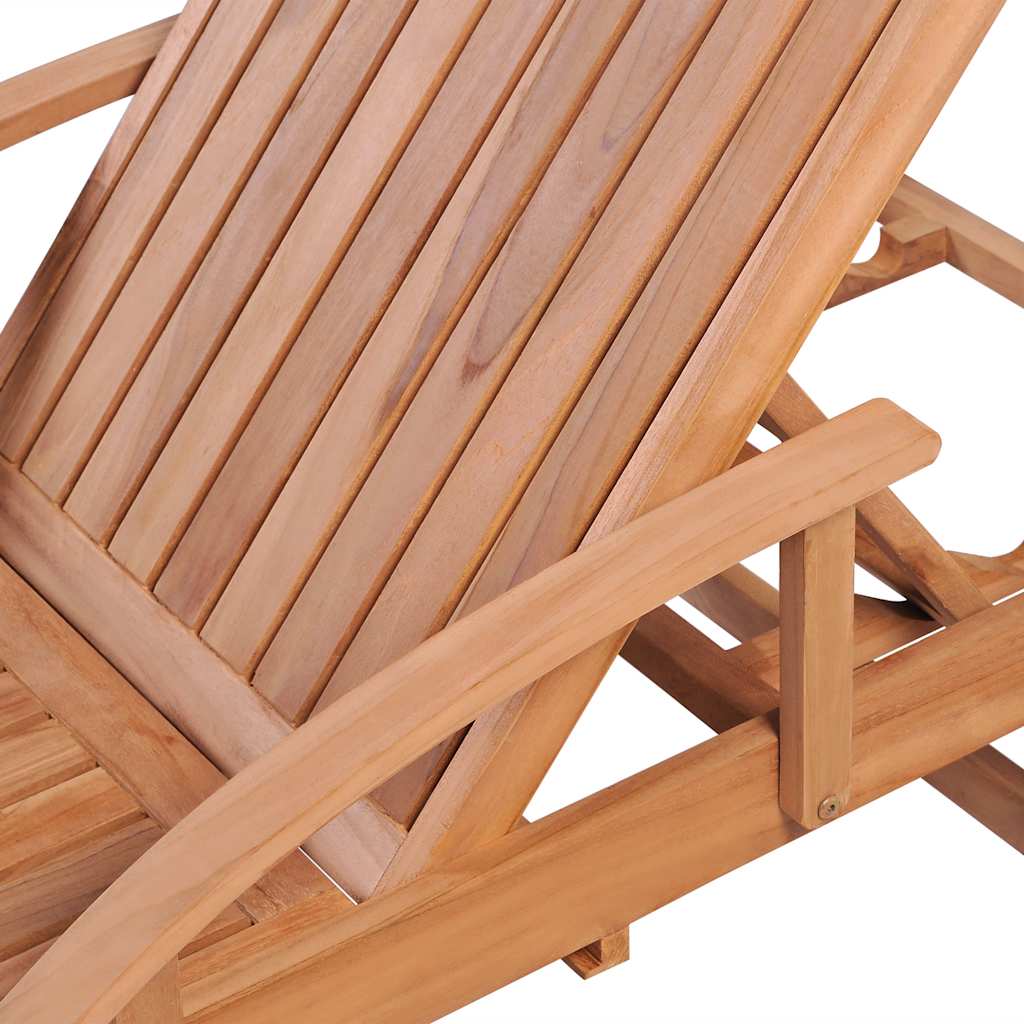Ξαπλώστρες 2 τεμ. από Μασίφ Ξύλο Teak