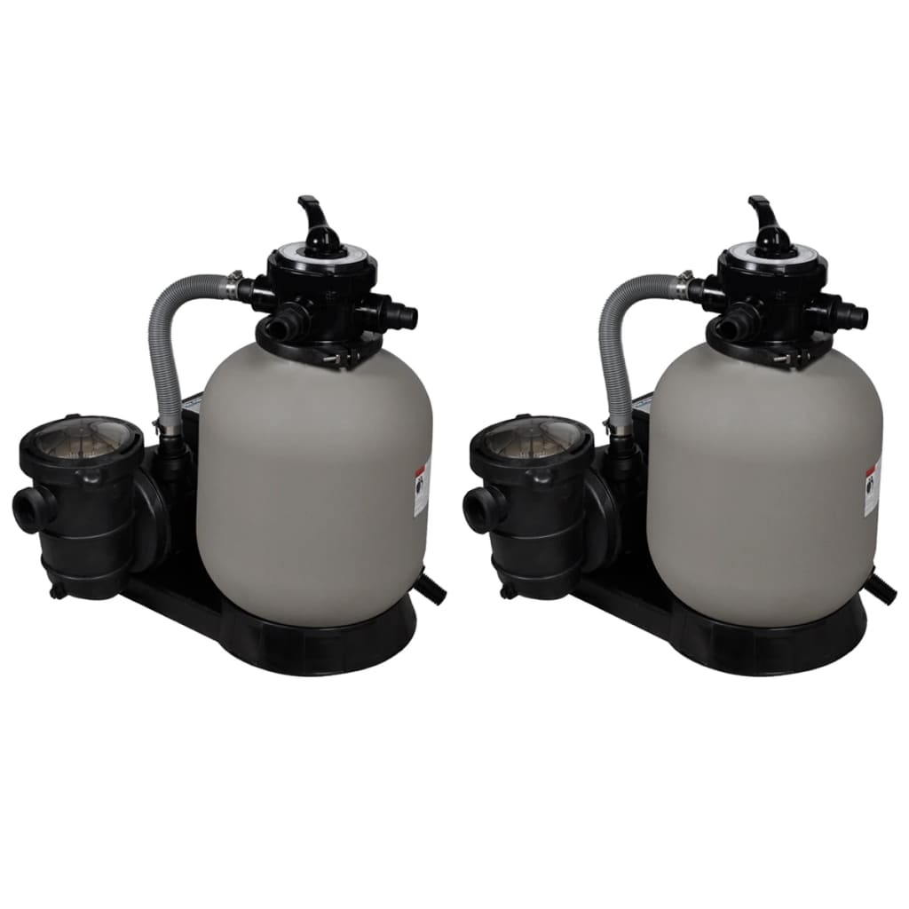 Αντλίες/Φίλτρα Άμμου 2 τεμ. 600 W 17000 Λίτρα / Ώρα - PAKOBAZAAR