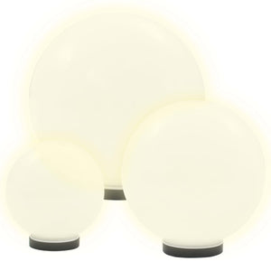 Φωτιστικά Μπάλα LED 6 τεμ Σφαιρικά 20/30/40 εκ. Ακρυλικά (PMMA) - PAKOBAZAAR