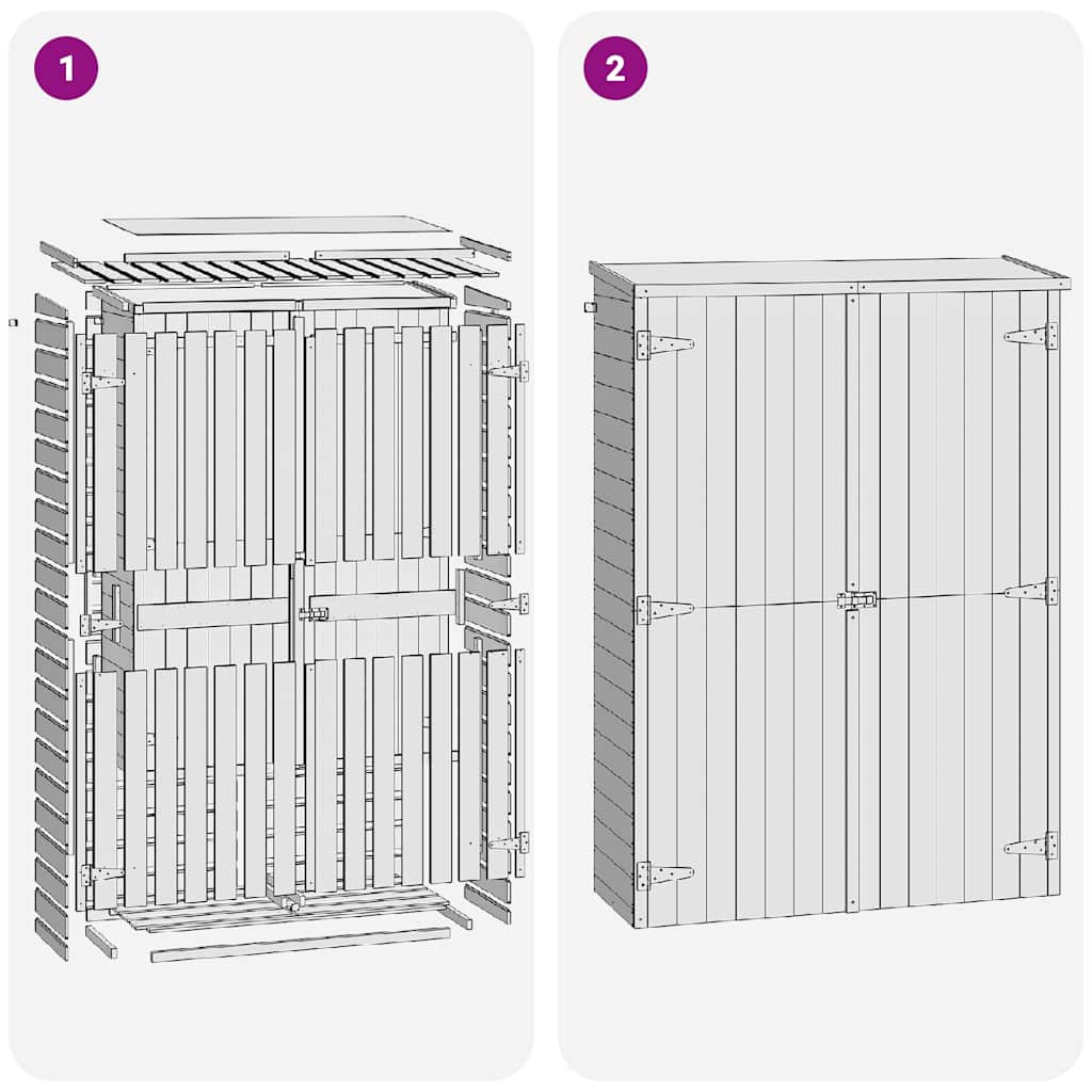 Αποθήκη Εργαλείων Κήπου 123x50x171 εκ. Εμποτισμένο Ξύλο Πεύκου
