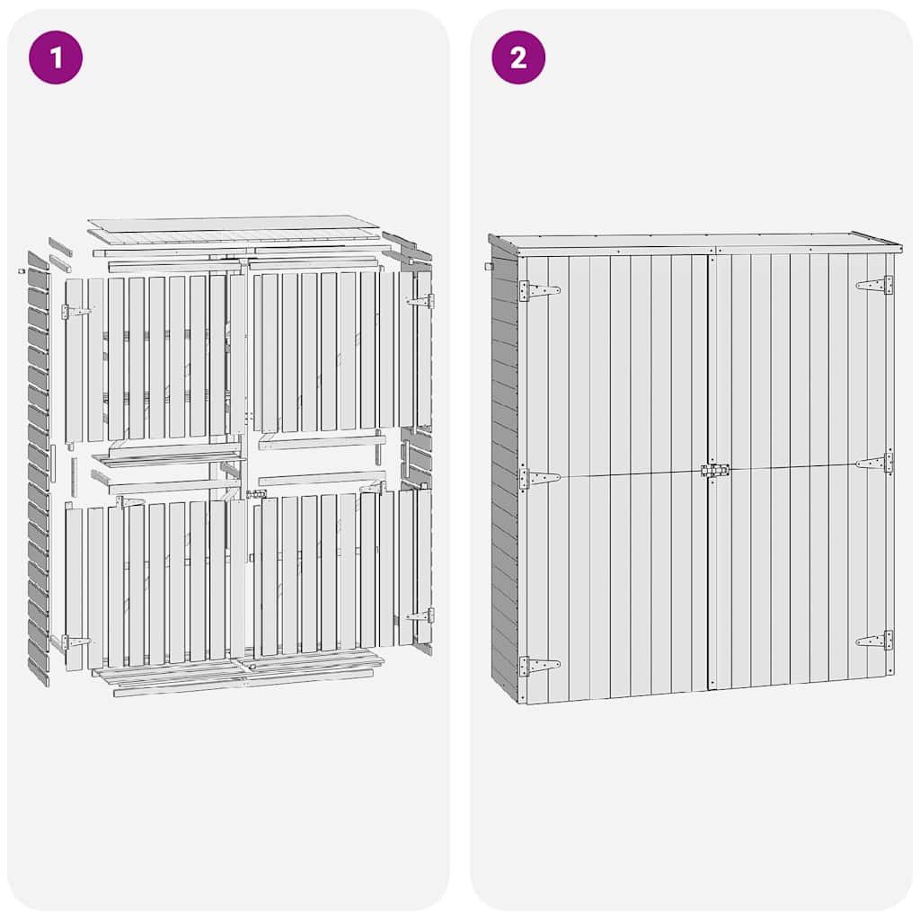 Αποθήκη Εργαλείων Κήπου 163x50x171 εκ. Εμποτισμένο Ξύλο Πεύκου - Pakobazaar