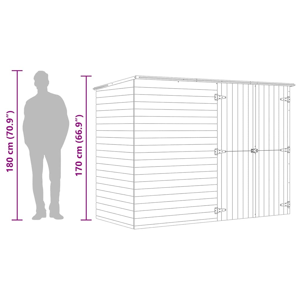 Αποθήκη Κήπου 232 x 110 x 170 εκ. από Εμποτισμένο Ξύλο Πεύκου - Pakobazaar