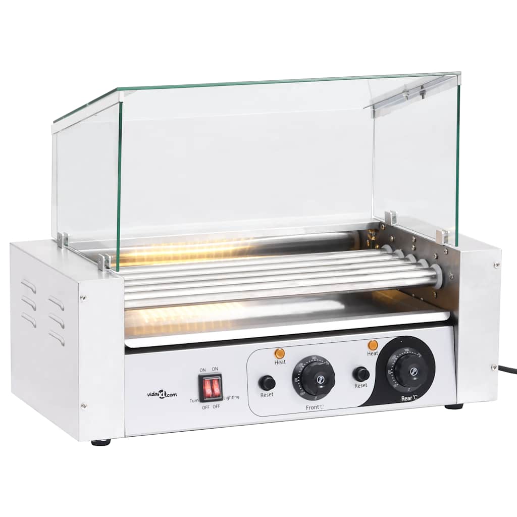 Συσκευή Hot Dog με 5 Κυλίνδρους και Τζάμι 1000 W