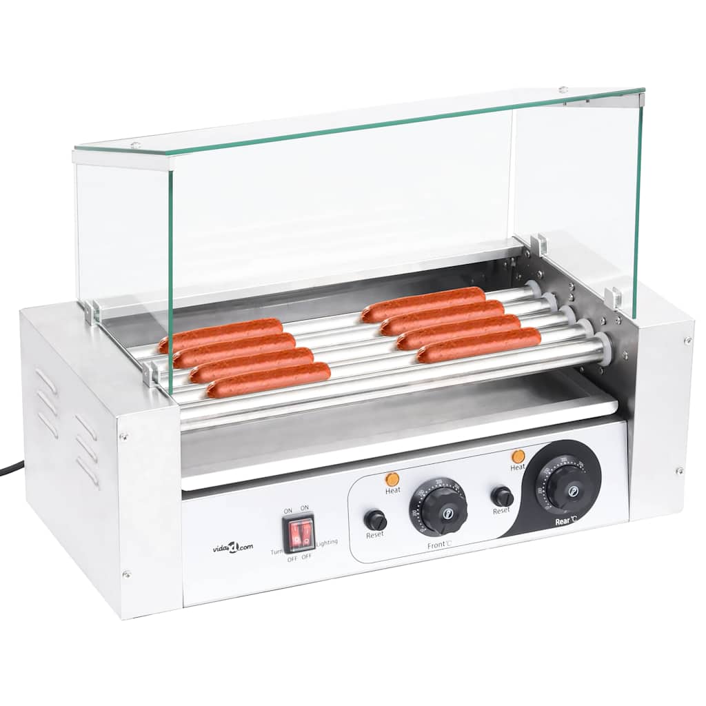 Συσκευή Hot Dog με 5 Κυλίνδρους και Τζάμι 1000 W
