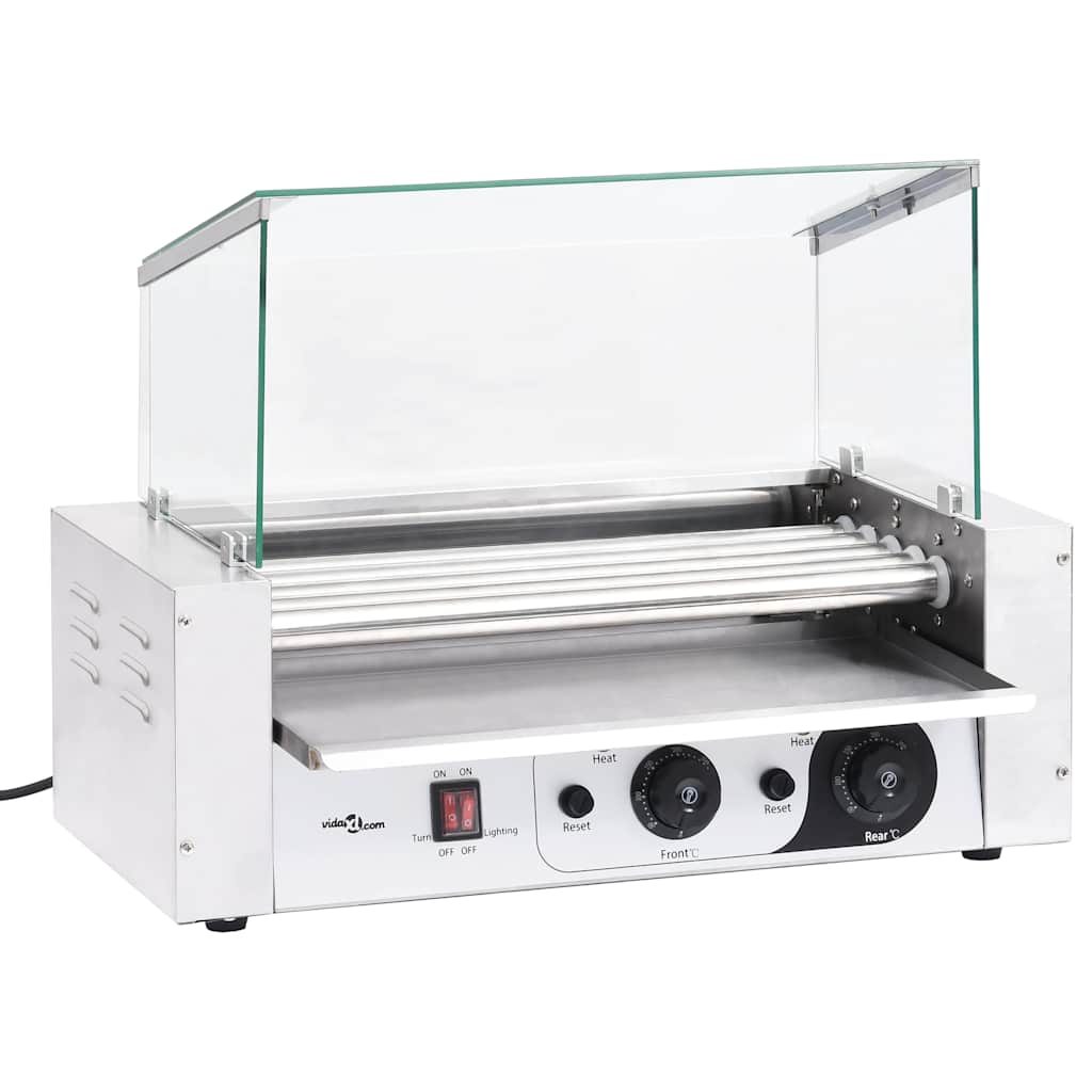 Συσκευή Hot Dog με 5 Κυλίνδρους και Τζάμι 1000 W