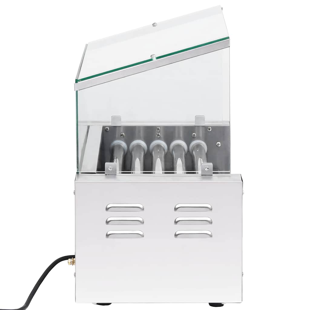 Συσκευή Hot Dog με 5 Κυλίνδρους και Τζάμι 1000 W