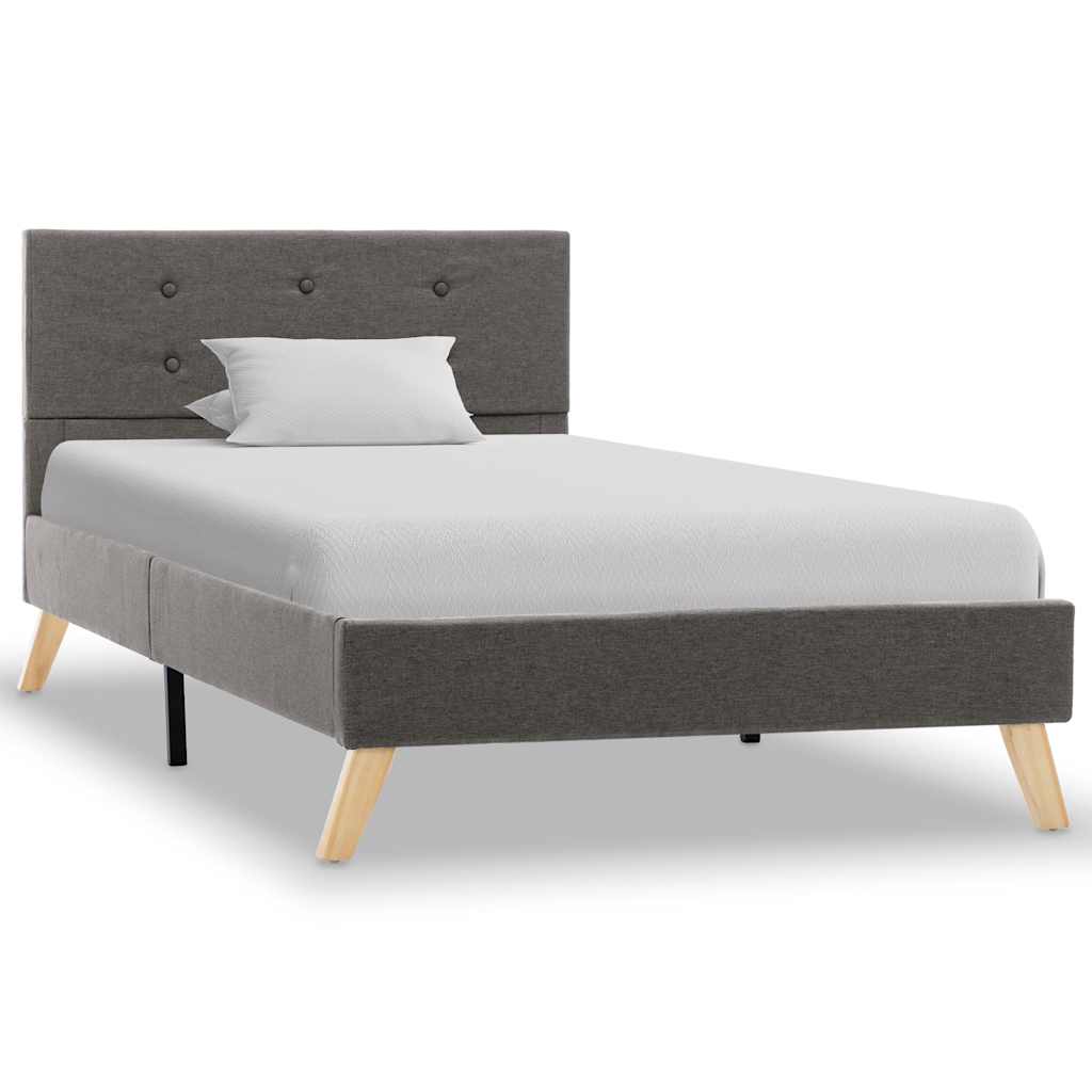 Πλαίσιο Κρεβατιού Χρώμα Taupe 100 x 200 εκ. Υφασμάτινο