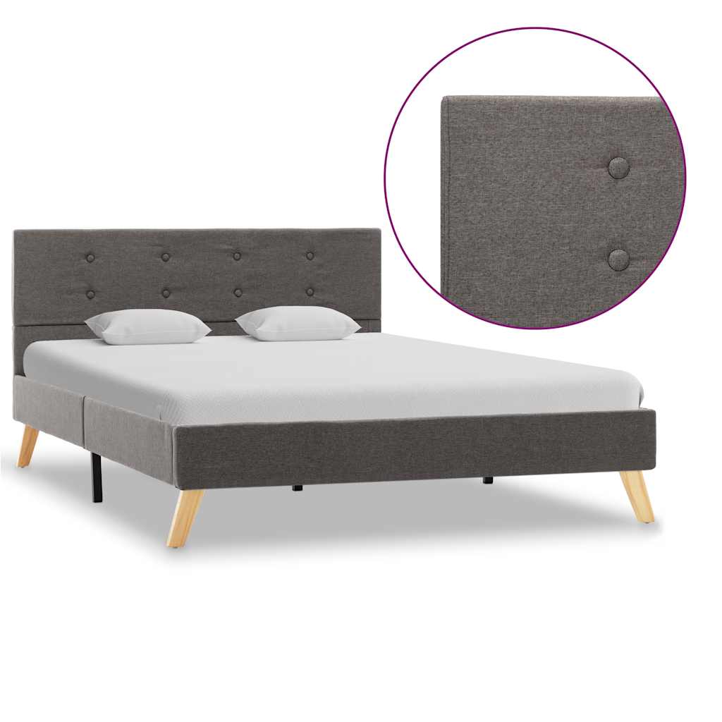 Πλαίσιο Κρεβατιού Χρώμα Taupe 120 x 200 εκ. Υφασμάτινο - Pakobazaar