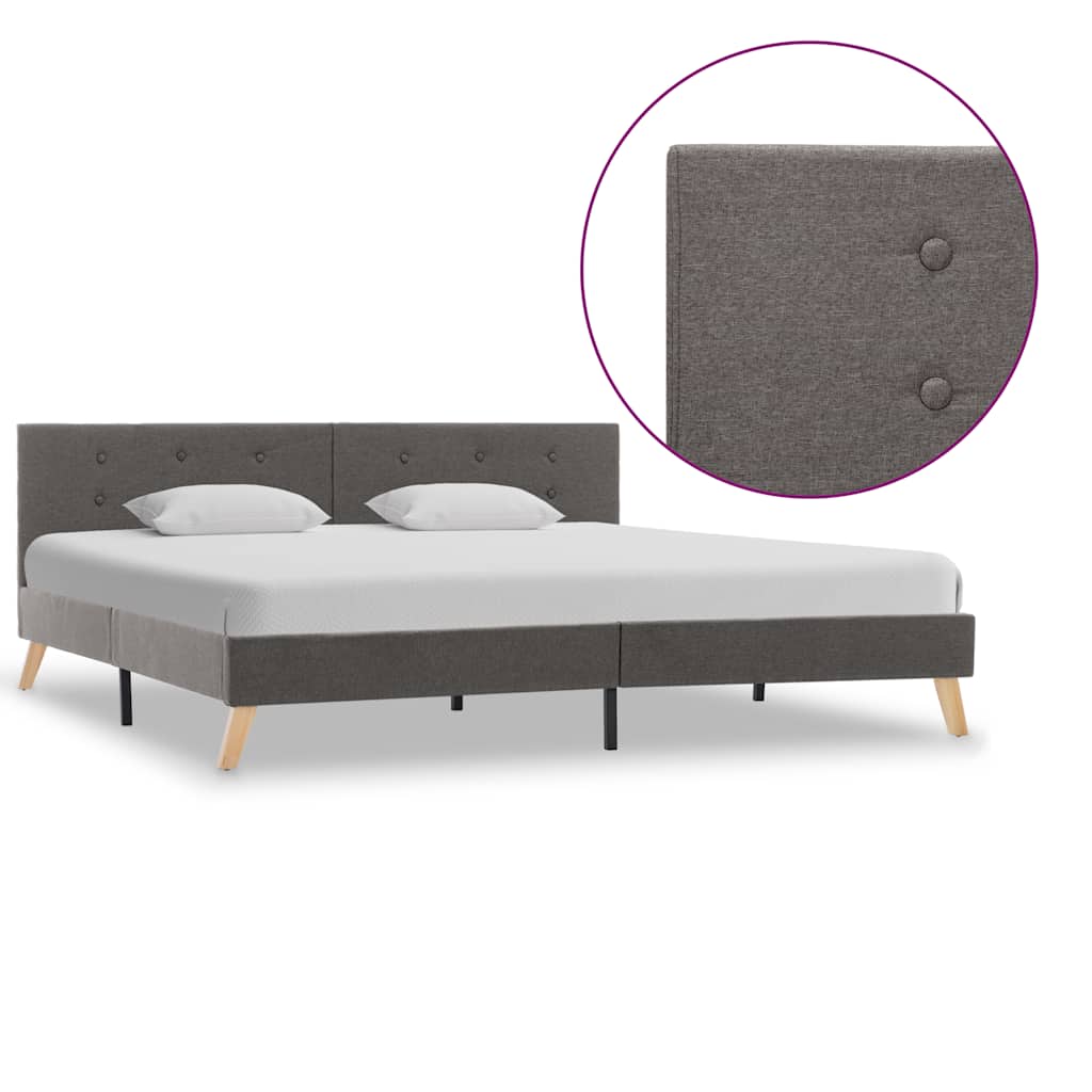 Πλαίσιο Κρεβατιού Χρώμα Taupe 180 x 200 εκ. Υφασμάτινο