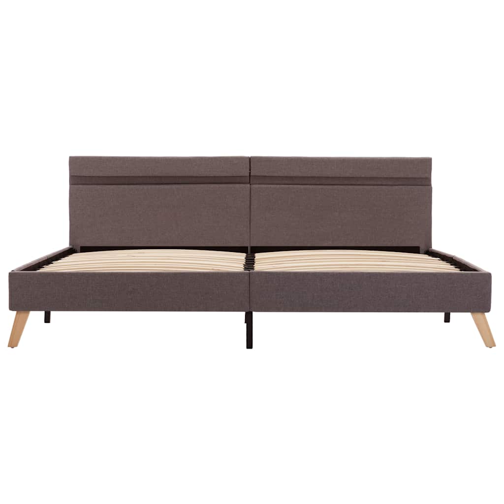 Πλαίσιο Κρεβατιού με LED Taupe 180x200 εκ. Ύφασμα