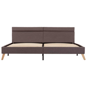 Πλαίσιο Κρεβατιού με LED Taupe 180x200 εκ. Ύφασμα