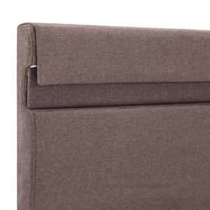 Πλαίσιο Κρεβατιού με LED Taupe 180x200 εκ. Ύφασμα