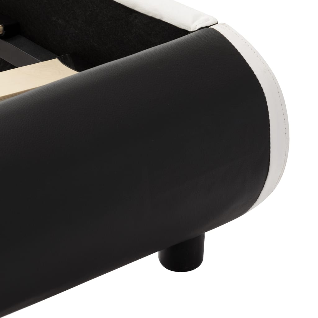 Πλαίσιο Κρεβατιού Μαύρο 160 x 200 εκ. από Συνθετικό Δέρμα - Pakobazaar