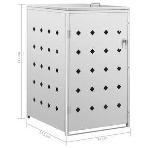 Πλαίσιο για Κάδο Απορριμμάτων με Ρόδες 240 L Ανοξείδωτο Ατσάλι - PAKOBAZAAR
