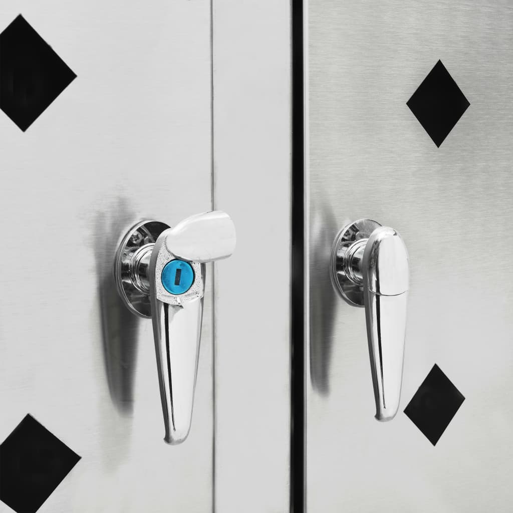 Πλαίσιο Τετραπλό για Κάδους Απορριμμάτων 240 L Ανοξείδ. Ατσάλι - PAKOBAZAAR