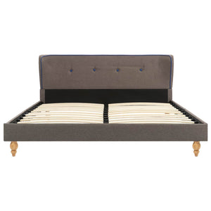 Κρεβάτι Χρώμα Taupe 140 x 200 εκ. Υφασμάτινο με Στρώμα