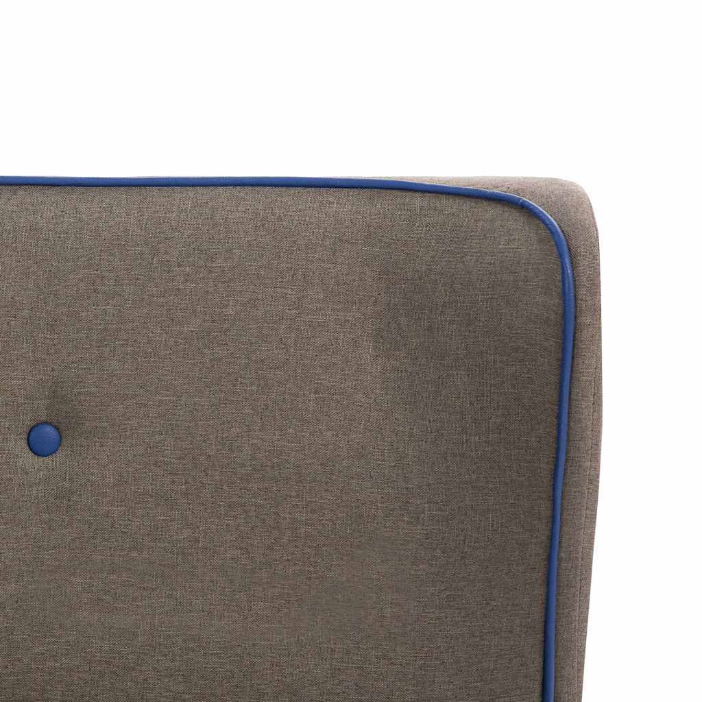 Κρεβάτι Χρώμα Taupe 140 x 200 εκ. Υφασμάτινο με Στρώμα
