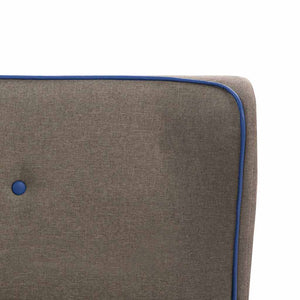 Κρεβάτι Χρώμα Taupe 140 x 200 εκ. Υφασμάτινο με Στρώμα