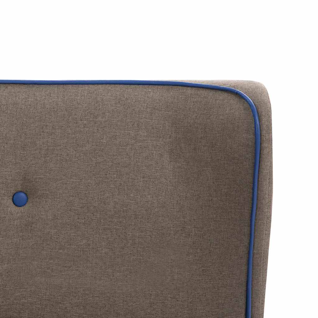 Κρεβάτι Χρώμα Taupe 160 x 200 εκ. Υφασμάτινο με Στρώμα - Pakobazaar