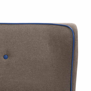 Κρεβάτι Χρώμα Taupe 160 x 200 εκ. Υφασμάτινο με Στρώμα - Pakobazaar